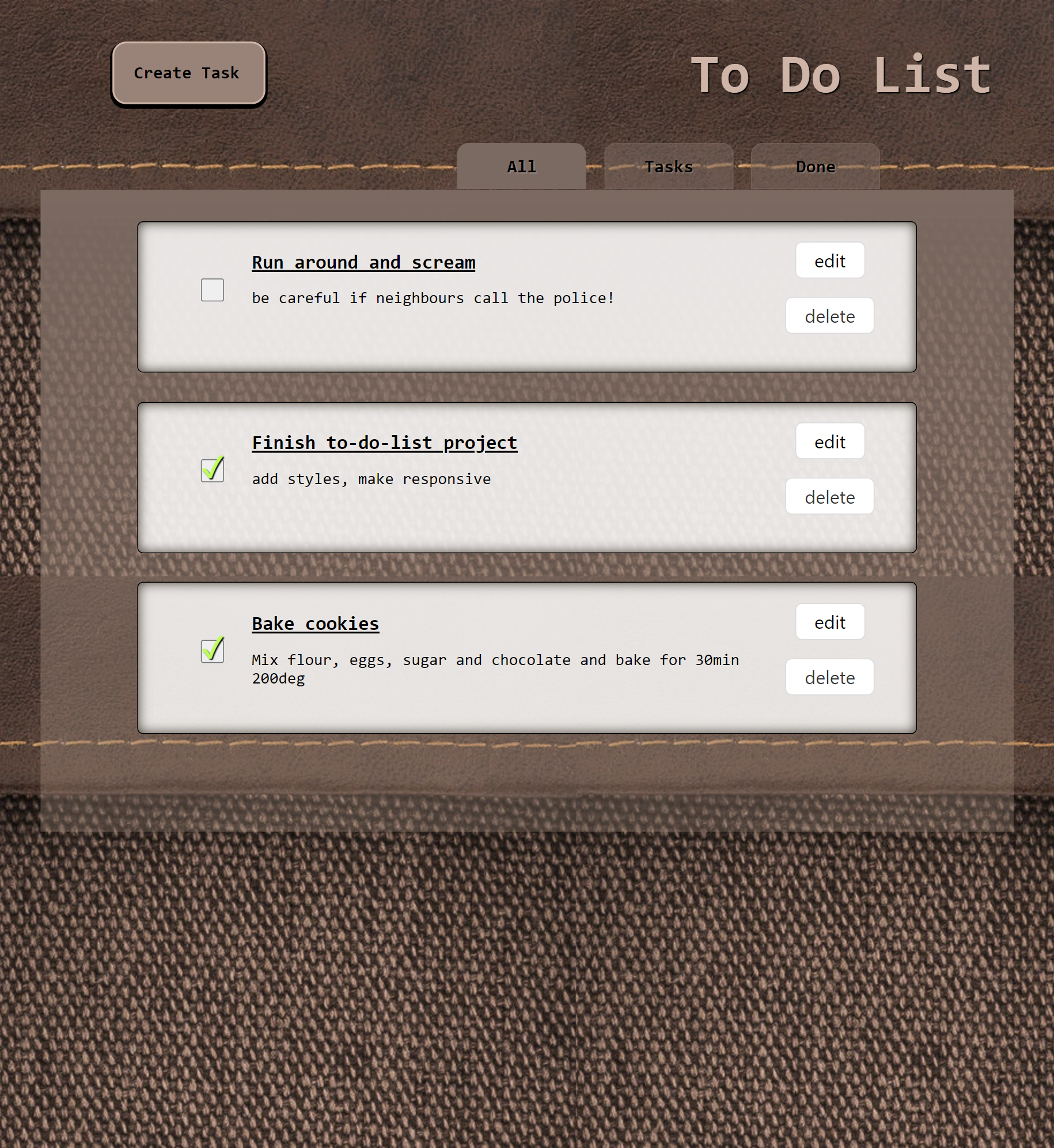 To-Do-list project screenshot